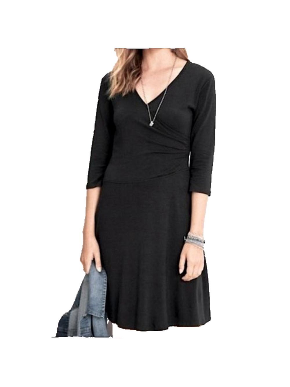 GARNET HILL Wrap Midi Dress